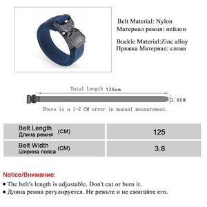 Jeans Belt For Men Aluminum Alloy Pluggable Buckle Training Tactical Belts Comfortable High Quality Male Belt Hunting