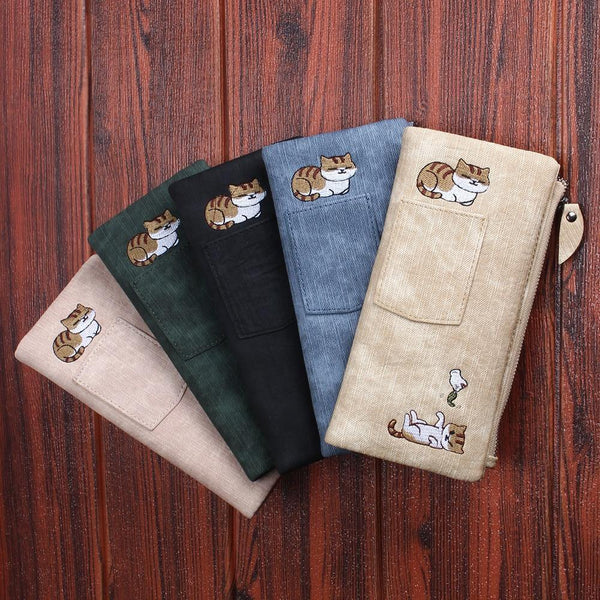 Planet Gates Jeans Style Women Wallet Long Zipper Girl High Grade Pu Leather Phone Case Female Card Holder Wallet