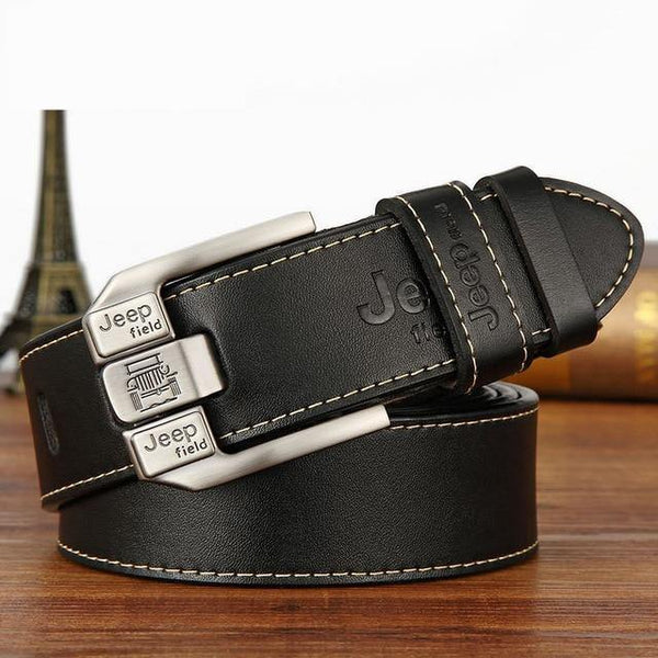 Planet Gates JEEP Field Black / 105cm Fashion mens casual genuine leather belt High quality cowhide retro buckle belt new design Brown Belts free shipping