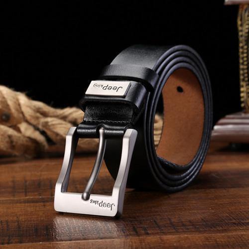 Planet Gates JEEP KING Black / 105cm Fashion mens casual genuine leather belt High quality cowhide retro buckle belt new design Brown Belts free shipping