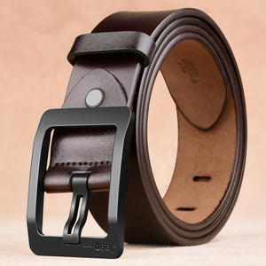 Planet Gates JEEP KING Brown / 105cm Fashion mens casual genuine leather belt High quality cowhide retro buckle belt new design Brown Belts free shipping