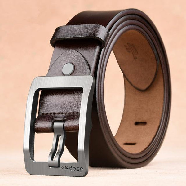 Planet Gates JEEP KING Brown / 105cm Fashion mens casual genuine leather belt High quality cowhide retro buckle belt new design Brown Belts free shipping