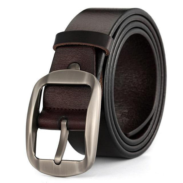 Planet Gates JEEP KING Brown / 105cm Fashion mens casual genuine leather belt High quality cowhide retro buckle belt new design Brown Belts free shipping