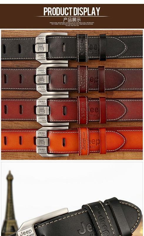 Planet Gates JEEP KING Brown / 105cm Fashion mens casual genuine leather belt High quality cowhide retro buckle belt new design Brown Belts free shipping