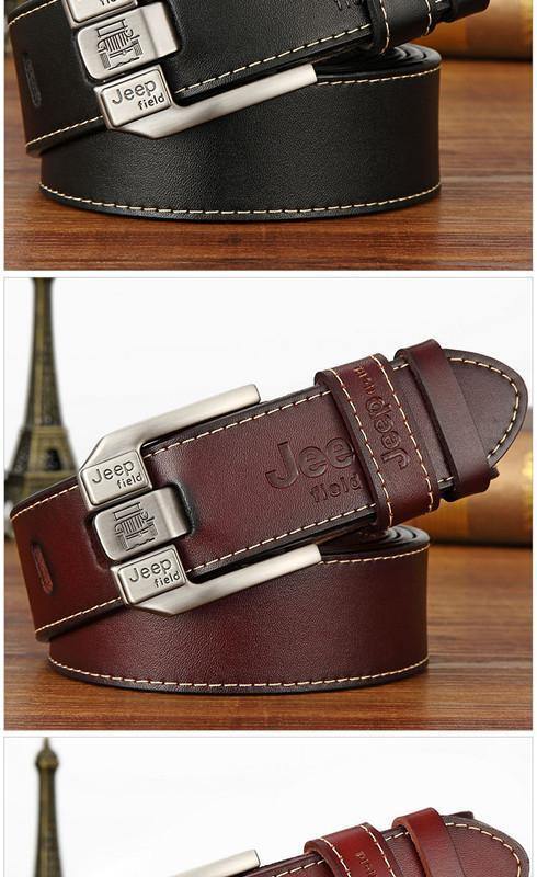 Planet Gates JEEP KING Brown / 105cm Fashion mens casual genuine leather belt High quality cowhide retro buckle belt new design Brown Belts free shipping