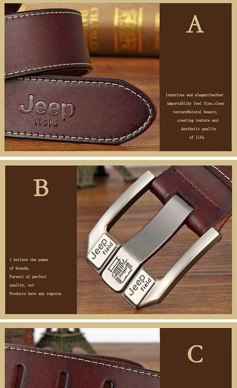 Planet Gates JEEP KING Brown / 105cm Fashion mens casual genuine leather belt High quality cowhide retro buckle belt new design Brown Belts free shipping