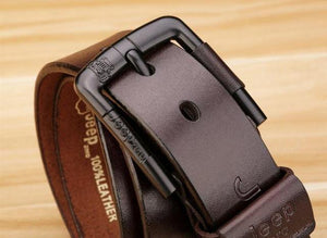 Fashion mens casual genuine leather belt High quality cowhide retro buckle belt new design Brown Belts free shipping - Planet Gates