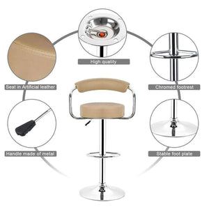 Planet Gates JEOBEST 2pcs Leather Swivel Bar Stools Chairs Height Adjustable Pneumatic Counter Pub Bar Chair Free Shipping in France HWC