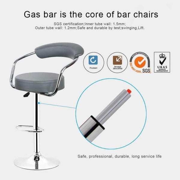 Planet Gates JEOBEST 2pcs Leather Swivel Bar Stools Chairs Height Adjustable Pneumatic Counter Pub Bar Chair Free Shipping in France HWC