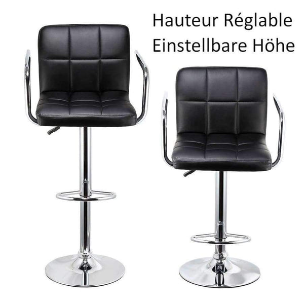 Planet Gates JEOBEST 2pcs Leisure Synthetic Leather Bar Stools Swivel Bar Chairs Height Adjustable Pneumatic Pub Chair HWC