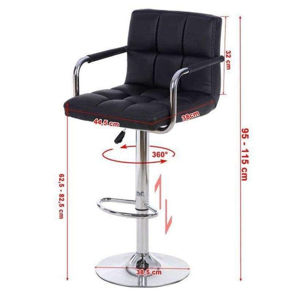 Planet Gates JEOBEST 2pcs Leisure Synthetic Leather Bar Stools Swivel Bar Chairs Height Adjustable Pneumatic Pub Chair HWC