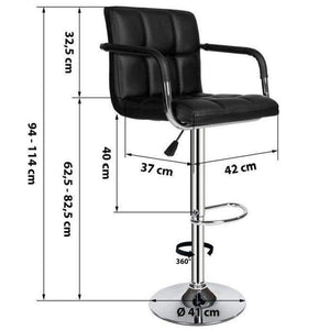 Planet Gates JEOBEST 2pcs Leisure Synthetic Leather Bar Stools Swivel Bar Chairs Height Adjustable Pneumatic Pub Chair HWC