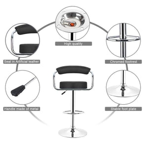 Planet Gates JEOBEST 2pcs/pair Adjustable Gas Lift Bar Stools Modern PU Leather Hollow Backrest chair New Arrival HWC