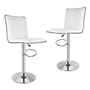 Planet Gates JEOBEST 2pcs/Set White/black Bar Chair PU Leather Swivel Bar Stool Height Adjustable Kitchen Counter Pub Striped Chair HWC