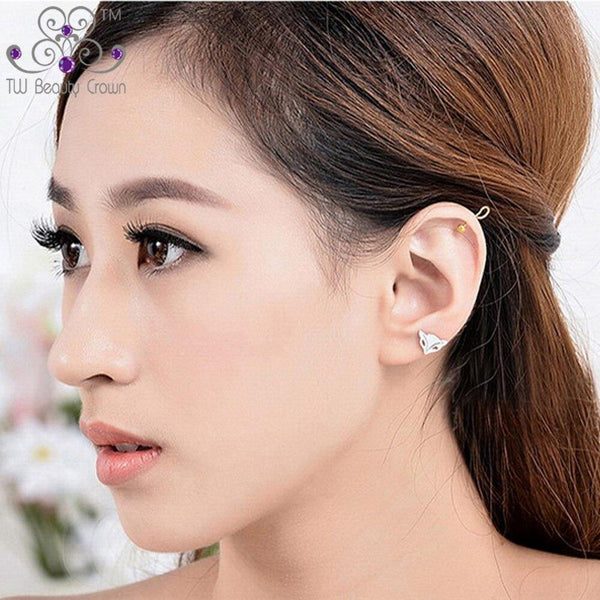 Planet Gates Jewelry Bulk Lot 925 Pure Silver Lovely Fire Fox Animal Stud Earrings For Women Girls Wedding&Engagement Party Jewelry