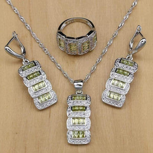 Planet Gates Jewelry Cubic Zirconia Beads Jewelry Sets For Women Wedding Accessories Earrings Pendant Rings Necklace Set