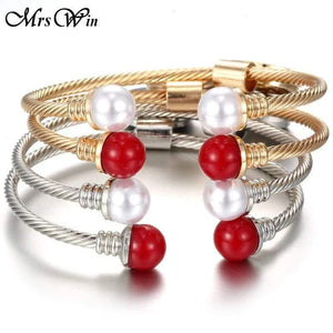 Planet Gates Jewelry Imitation Pearls Snap Button Bracelet Gold Silver Cuff Snap Bracelets Fit 20mm 18mm Snap Buttons Jewelry