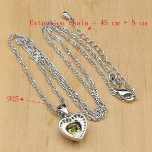 Planet Gates Jewelry Olive Green Cubic Zirconia Jewelry Sets For Women Wedding Earrings/Pendant/Necklace/Rings/Bracelet