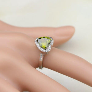 Planet Gates Jewelry Olive Green Cubic Zirconia Jewelry Sets For Women Wedding Earrings/Pendant/Necklace/Rings/Bracelet