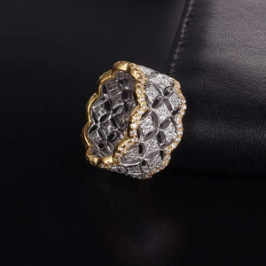 Planet Gates Jewelry Pave 256pcs Simulated DIAMOND CZ RINGS white sapphire 925 Sterling silver & gold for Women gift Size 5-11