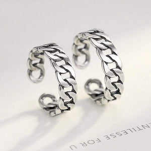 Planet Gates Jewelry Polishing S 925 Sterling Silver Noble Rings for Women & Men Adjustable Cuff Thailand Knitted Ring