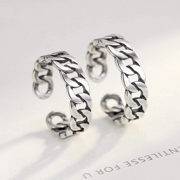 Planet Gates Jewelry Polishing S 925 Sterling Silver Noble Rings for Women & Men Adjustable Cuff Thailand Knitted Ring