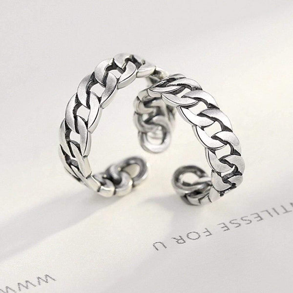 Planet Gates Jewelry Polishing S 925 Sterling Silver Noble Rings for Women & Men Adjustable Cuff Thailand Knitted Ring