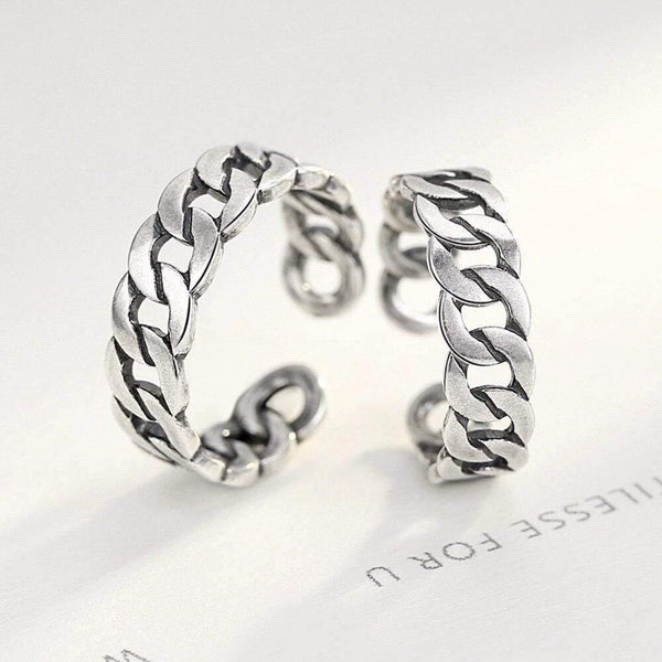 Planet Gates Jewelry Polishing S 925 Sterling Silver Noble Rings for Women & Men Adjustable Cuff Thailand Knitted Ring