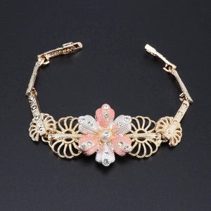 Planet Gates Jewelry Set Flower Shaped Brand Dubai Gold-color Jewelry Set Nigerian Wedding Woman Accessories Jewelry Set