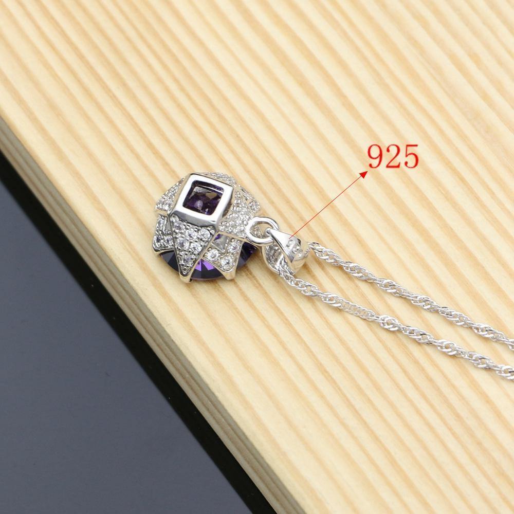 Planet Gates Jewelry Sets 925 Sterling Silver Jewelry Kit For Women Earring/Pendant/Ring/Necklace Sets