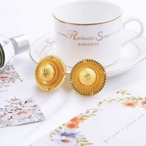 Planet Gates Jewelry Sets African Nigeria Sudan Eritrea Kenya Pure Gold Color Habasha Style Wedding Sets D30019