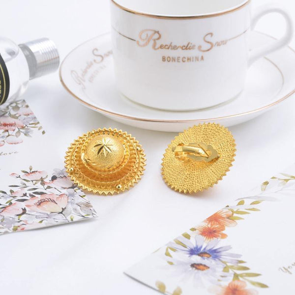 Planet Gates Jewelry Sets African Nigeria Sudan Eritrea Kenya Pure Gold Color Habasha Style Wedding Sets D30019