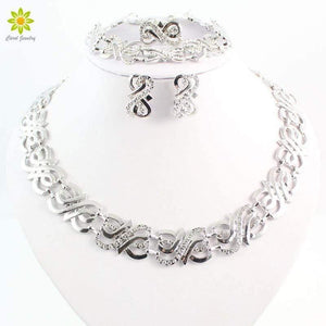 Planet Gates Jewelry Sets Crystal Necklace Set Nigerian Wedding Accessories Bridal Collare Costume Necklace Earrings Set