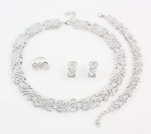 Planet Gates Jewelry Sets Crystal Necklace Set Nigerian Wedding Accessories Bridal Collare Costume Necklace Earrings Set