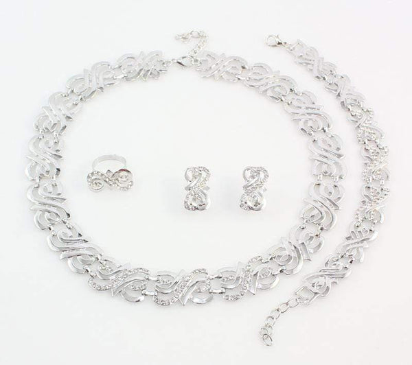 Planet Gates Jewelry Sets Crystal Necklace Set Nigerian Wedding Accessories Bridal Collare Costume Necklace Earrings Set