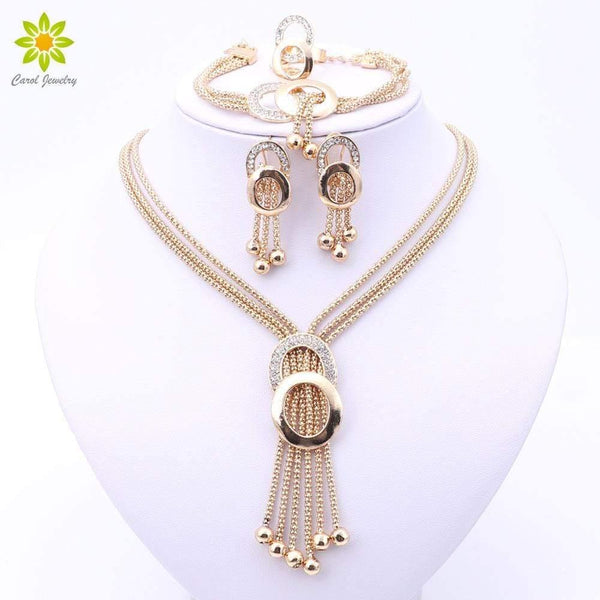 Planet Gates Jewelry Sets For Wedding Party Dress Accessories Set Earrings Pendants Necklace Rings