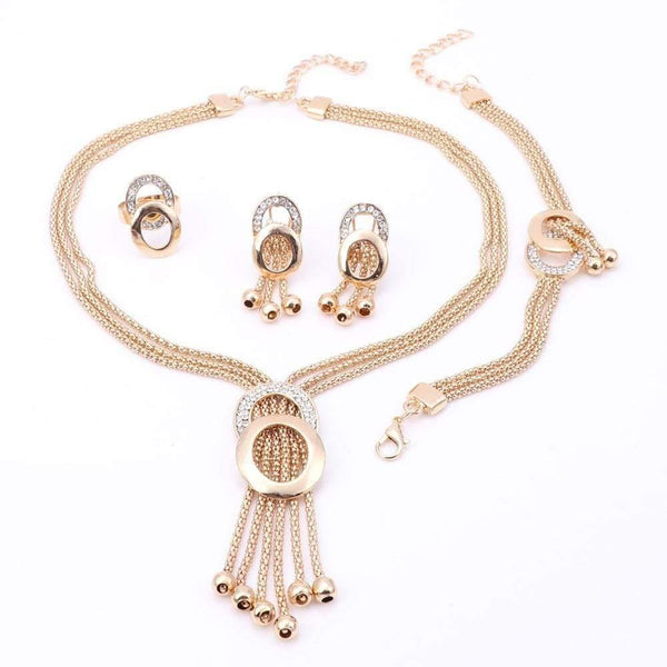 Planet Gates Jewelry Sets For Wedding Party Dress Accessories Set Earrings Pendants Necklace Rings