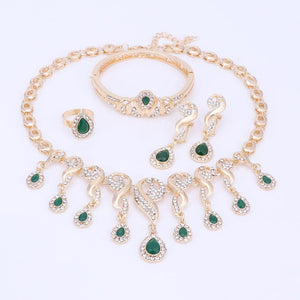 Planet Gates Jewelry Sets For Women Dress Accessories Wedding Bridal Necklace Earrings Bracelet Ring Sets