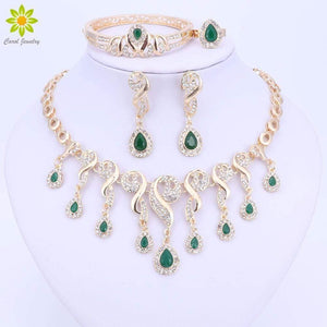 Planet Gates Jewelry Sets For Women Dress Accessories Wedding Bridal Necklace Earrings Bracelet Ring Sets