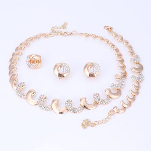 Planet Gates Jewelry Sets For Women Party Nigerian Bridal Crystal Classic Necklace Accessories