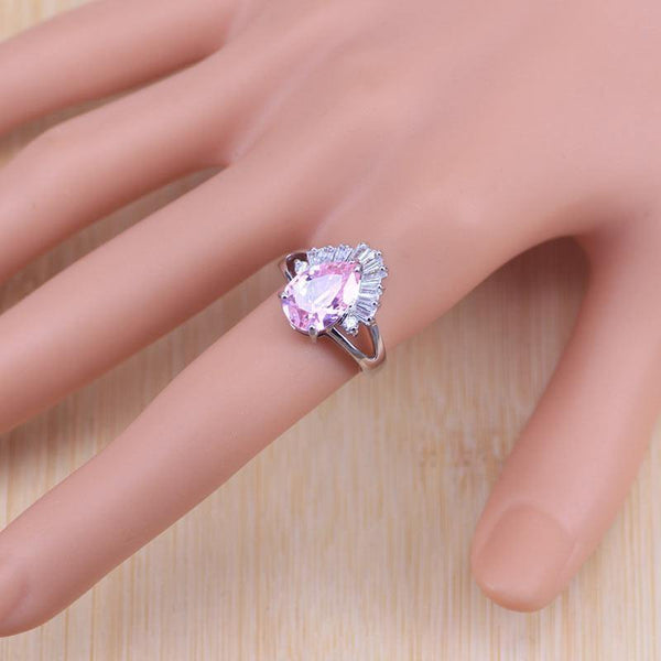 Planet Gates Jewelry Sets Water Drop Cubic Zirconia CZ Stone 925 Sterling Silver Earrings Necklaces Rings Bracelet Set