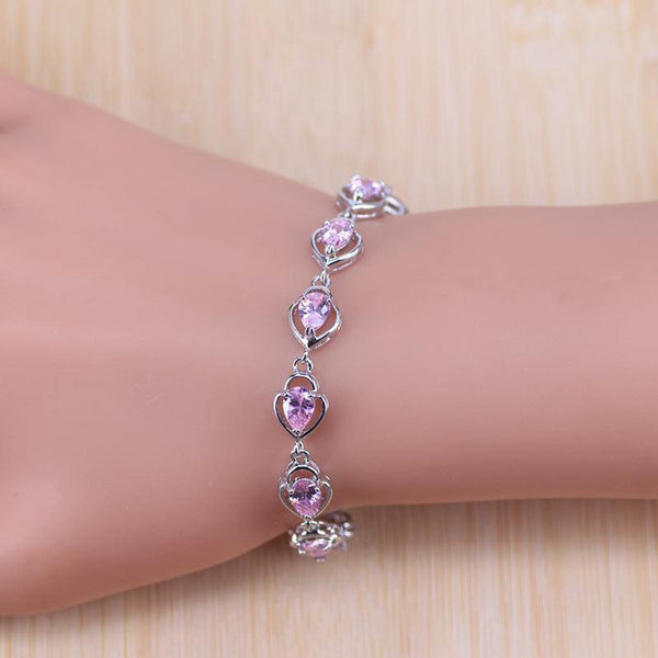 Planet Gates Jewelry Sets Water Drop Cubic Zirconia CZ Stone 925 Sterling Silver Earrings Necklaces Rings Bracelet Set