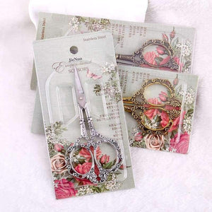 Planet Gates JH551 Nerezové evropské vintage nůžky Antique Floral Šicí nůžky na vyšívání Krejčovské nůžky Látkové DIY nářadí