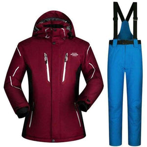 Planet Gates JHN And Blue / XL Mens Ski Jacket And Pant Outdoor Sport Wear Waterproof Super Warm Snow Snowboard Suit Thicken Cross Country Skiing Clothes Brand
