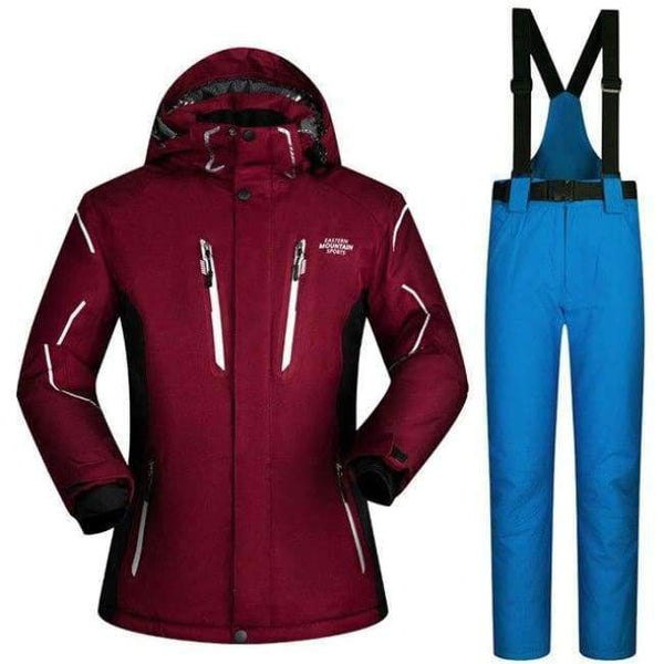 Planet Gates JHN And Blue / XL Mens Ski Jacket And Pant Outdoor Sport Wear Waterproof Super Warm Snow Snowboard Suit Thicken Cross Country Skiing Clothes Brand