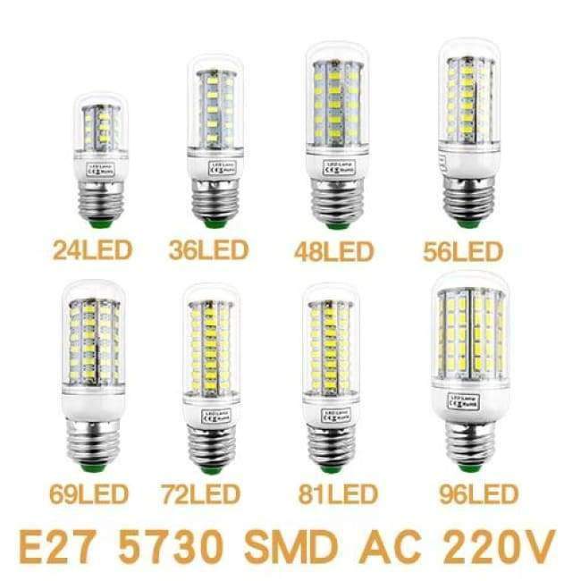 Planet Gates JJD E27 LED Lamp E14 LED Corn Bulb Lampada 24 36 48 56 69 72LEDs Chandelier Candle LED Light SMD5730 220V For Home Decoration