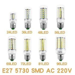 Planet Gates JJD E27 LED Lamp E14 LED Corn Bulb Lampada 24 36 48 56 69 72LEDs Chandelier Candle LED Light SMD5730 220V For Home Decoration