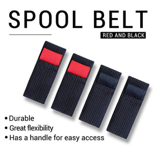 Planet Gates JK 4pcs/pack Black Elastic Fishing Spool Belt Fishing Reel Protection Belt Spinning Wheel Reel Accessories