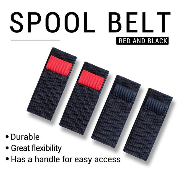 Planet Gates JK 4pcs/pack Black Elastic Fishing Spool Belt Fishing Reel Protection Belt Spinning Wheel Reel Accessories