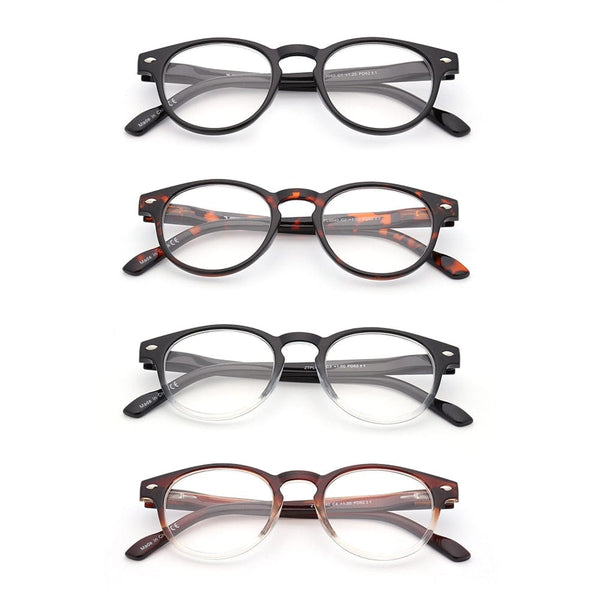 Planet Gates JM Spring Hinge Women Men Reading Glasses Round Magnifier Diopter Presbyopic Glasses